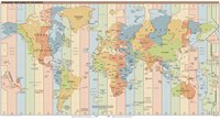 Carte du monde grande carte précise avec les fuseaux horaires