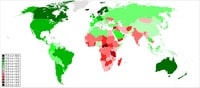 carte du monde pays plus heureux