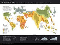 Carte du monde avec la population et l'accroissement de la population depuis 50 ans