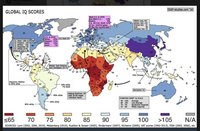 Carte du monde avec le quotient intellectuel par pays en 2013
