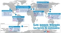 carte du monde zones bleues