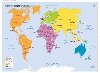Carte mondiale politique avec le nom des pays et quelques très grandes villes