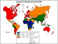 Carte de l'indicateur de développement humain