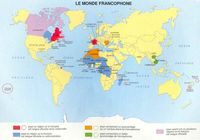 carte du monde francophone