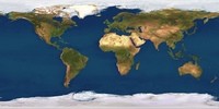 Carte du monde satellite avec une résolution de 4km
