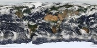 Photo satellite du monde nuages