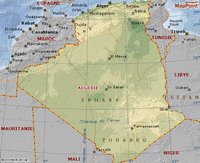 Carte de l'Algérie.