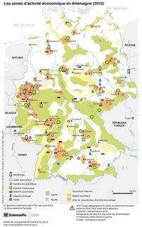 carte Allemagne zones activité économique