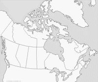 Carte vierge du Canada