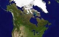 Carte satellite du Canada