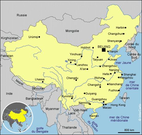 Carte de la Chine