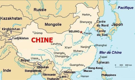 Carte De La Chine Avec Les Villes Et R gions