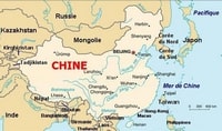 Carte de la Chine simple avec les grandes villes