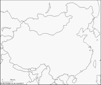 Carte de la Chine vierge et blanche