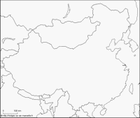 carte Chine vierge blanche