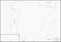 carte Espagne vierge à compléter