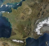 Carte satellite de la France