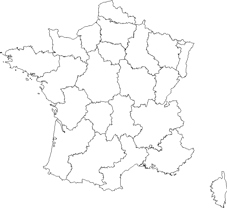 Carte de France région et département 