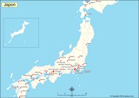Carte du Japon avec les sites touristiques les plus importants