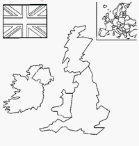 Carte du Royaume-Uni vierge