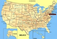 carte États-Unis villes