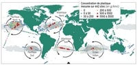carte 7e Continent concentration plastique océans