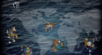 Carte du 7ème Continent avec les continents de plastique