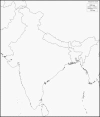 Carte Inde vierge et blanche