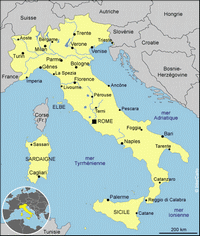 Carte de l'Italie