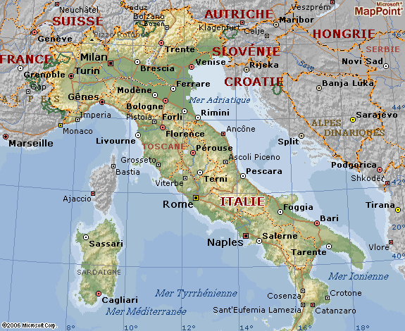 Carte De L Italie Avec Les Villes Et Les R gions