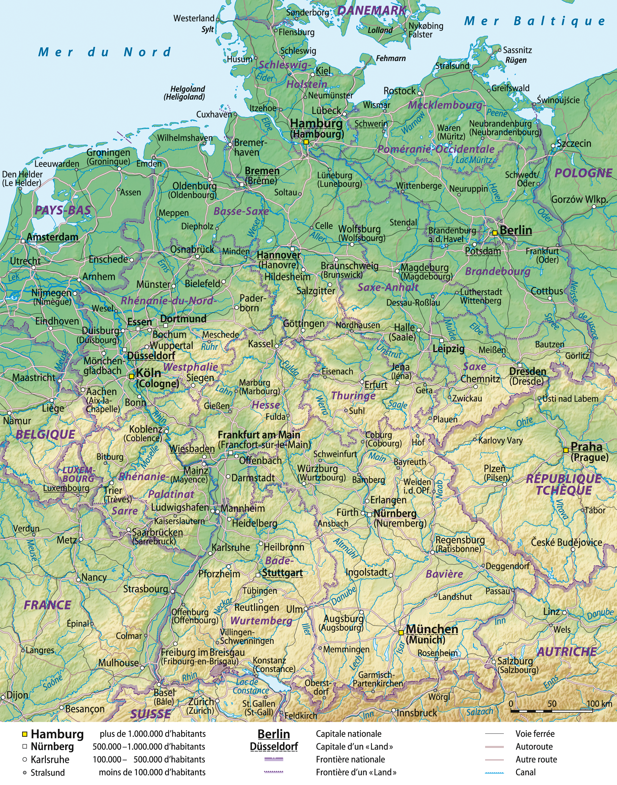 carte-detaillee-de-lallemagne