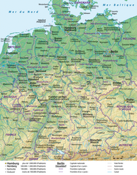 Carte de l'Allemagne détaillée