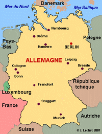 Carte Allemagne simple