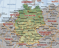 Carte Allemagne villes