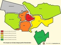 carte Amsterdam prix immobilier quartiers