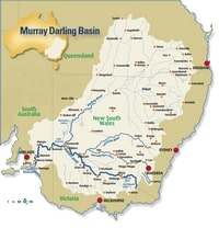carte Murray Darling bassin Australie villes