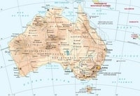 carte Australie villes aéroports ports relief