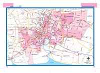 Carte de Bangkok et les moyens de transport avec l'échelle en thailandais