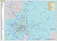Carte de Bangkok grande carte avec les attractions touristiques, les ambassades, les universités et les hôtels