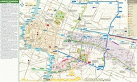 Carte de Bangkok grande carte avec des informations touristiques, les hôtels, les bars, les restaurants, les spas et les hôpitaux