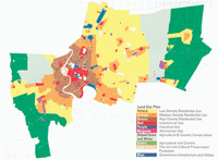 Carte de Bangkok avec l'utilisation des terres