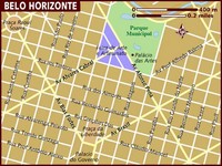 carte Belo Horizonte centre rues avenues parc municipal