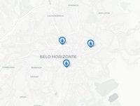 Carte de Belo Horizonte avec les fontaines d'eau potable