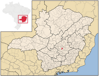 Carte de Belo Horizonte avec la localisation au Brésil