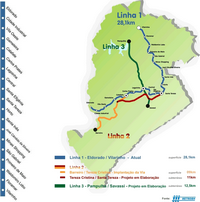 Carte de Belo Horizonte avec le métro