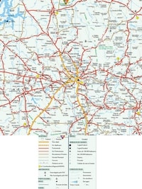 carte Belo Horizonte routière routes autoroutes environs