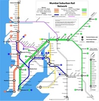 carte métro de Bombay (Mumbai)