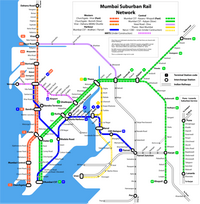 Carte du métro de Bombay (Mumbai)