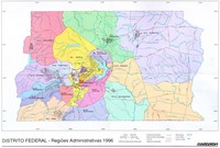 carte Brasília administrative de la région avec le district fédéral