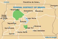 Carte de Brasilia avec le quartier fédéral